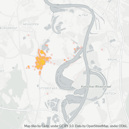 Heatmap für plz 67165