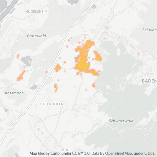 Heatmap für plz 76547