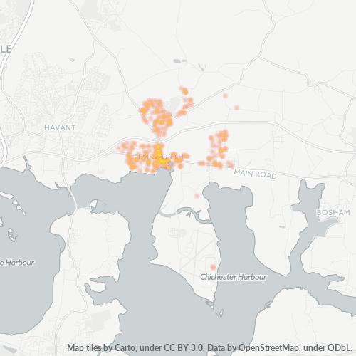 PO10 Business Density Heatmap