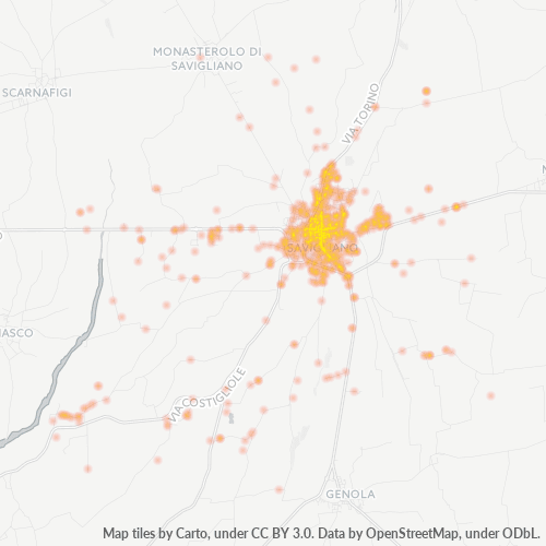 Mappa di calore per cap 12038