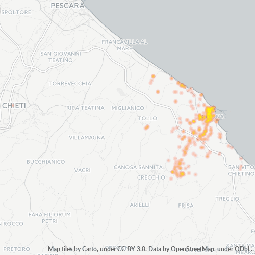 Mappa di calore per cap 66026