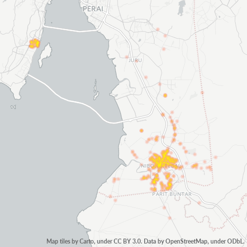14300 Heatmap Ketumpatan Perniagaan