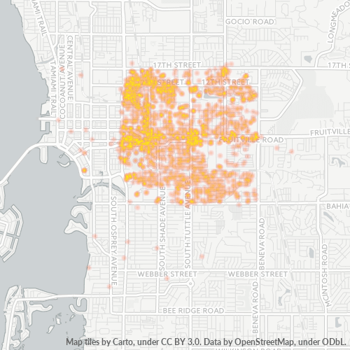 34237 Business Density Heatmap