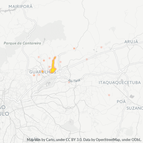 07191-000 Mapa de calor de densidad empresarial