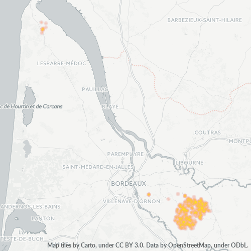 33760 Thermocarte de densité d'activité