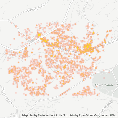 37221 Business Density Heatmap