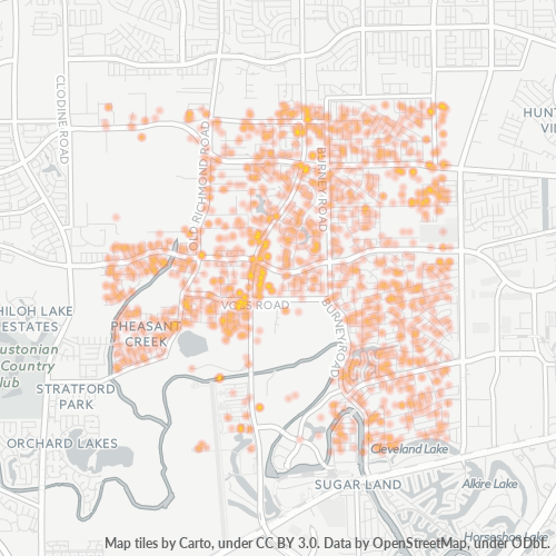 77498 Business Density Heatmap