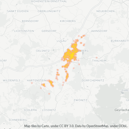 Heatmap für plz 09366