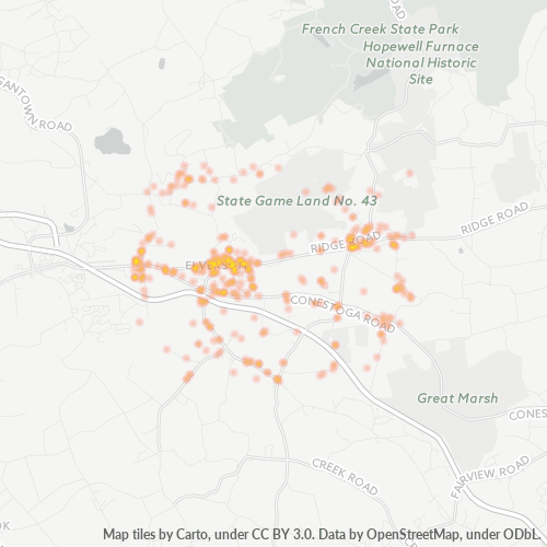 19520 Business Density Heatmap