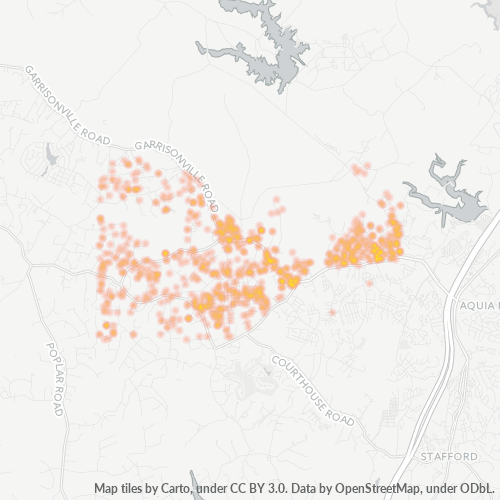 22556 Business Density Heatmap