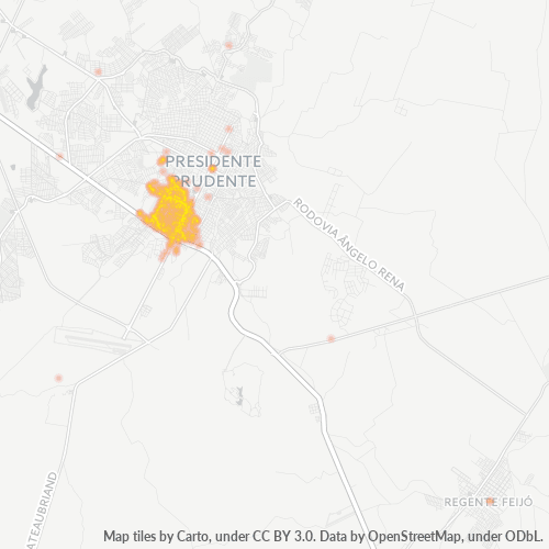 19050-000 Mapa de calor de densidad empresarial