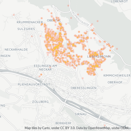 Heatmap für plz 73732