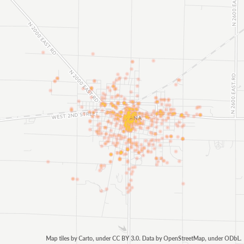 62557 Business Density Heatmap