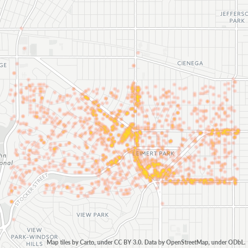 90008 Business Density Heatmap