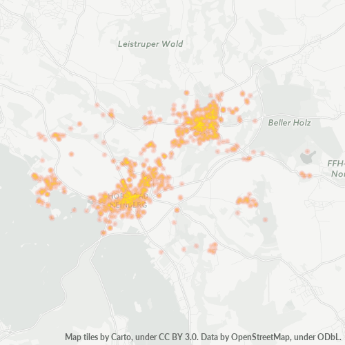 32805 Standortdichte-Heatmap