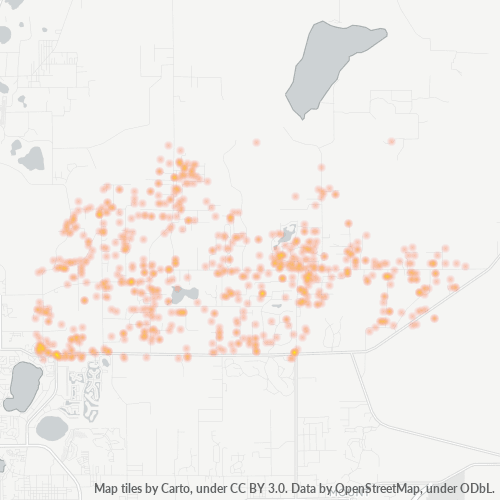 32736 Business Density Heatmap