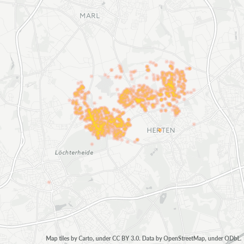 45701 Standortdichte-Heatmap