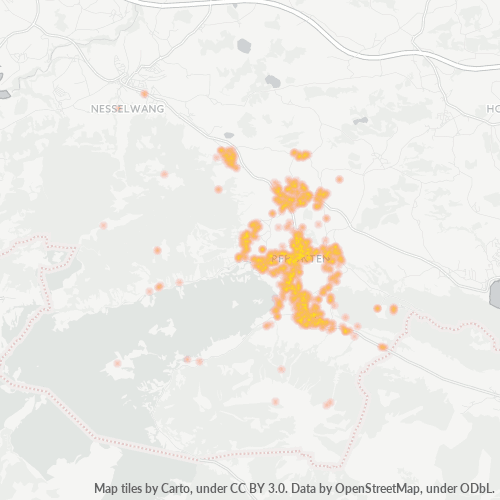Heatmap für plz 87459