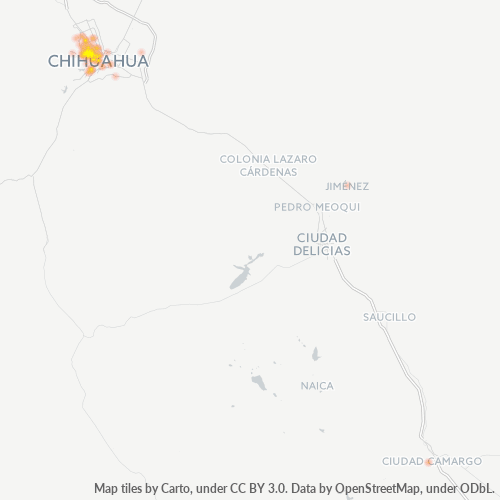 31210 Mapa de calor de densidad empresarial
