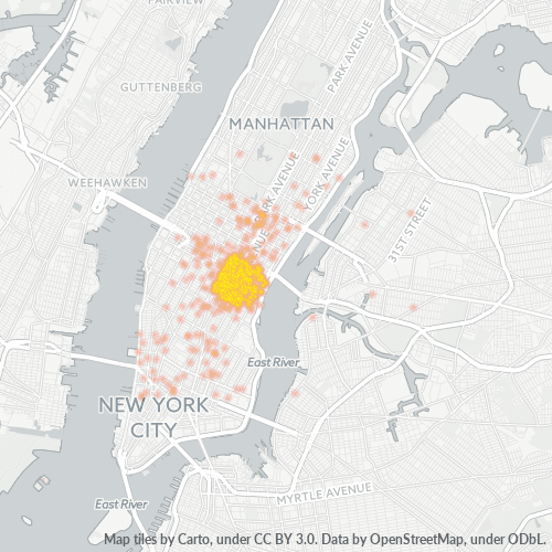 10015 Business Density Heatmap