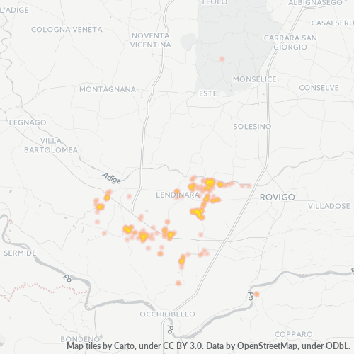 Mappa di calore per cap 45020