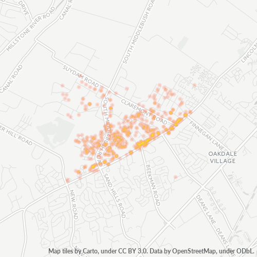 08823 Business Density Heatmap