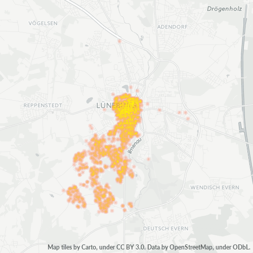 Heatmap für plz 21335