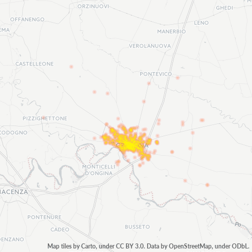 26100 Mappa di concentrazione per la densità di aziende