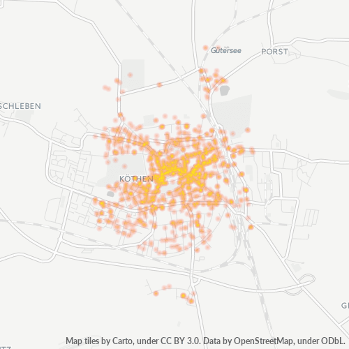 Heatmap für plz 06366