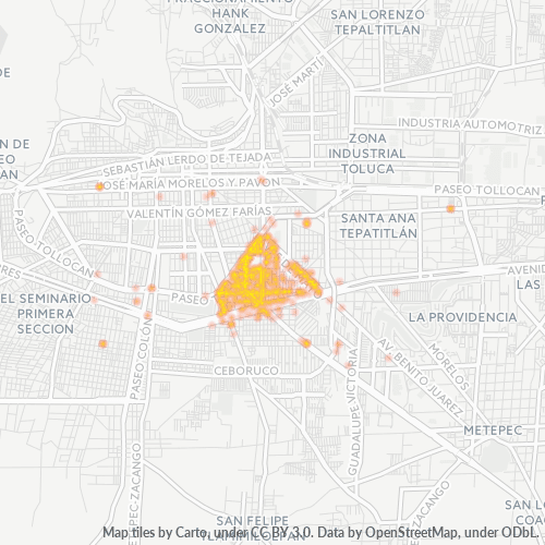 50140 Mapa de calor de densidad empresarial