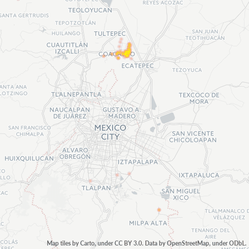 55714 Mapa de calor de densidad empresarial