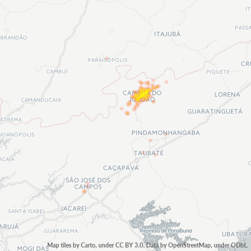 12460-000 Mapa de calor de densidad empresarial