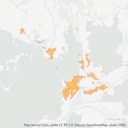 Heatmap für plz 63607