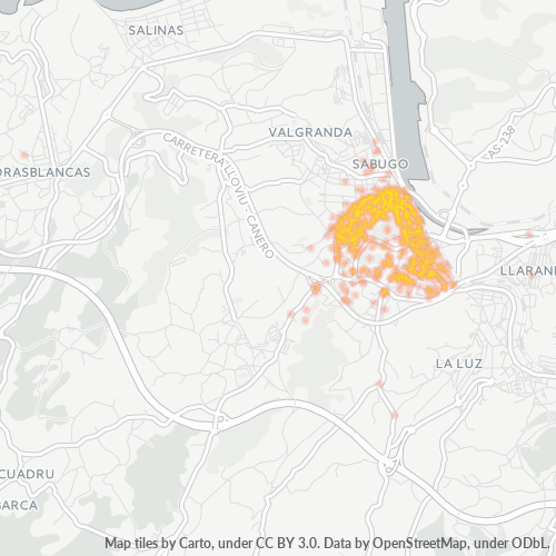 Mapa de calor para código postal 33402