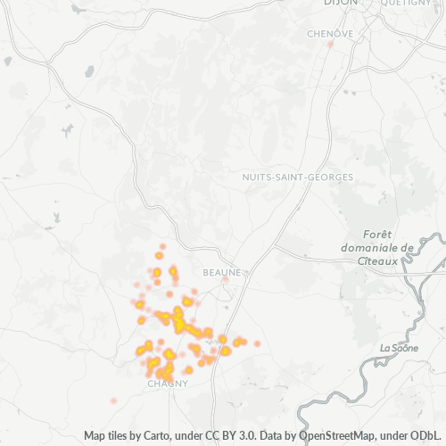 21190 Mapa de densitat de negocis 21190 Mapa de densitat de negocis