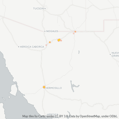 84620 Mapa de calor de densidad empresarial