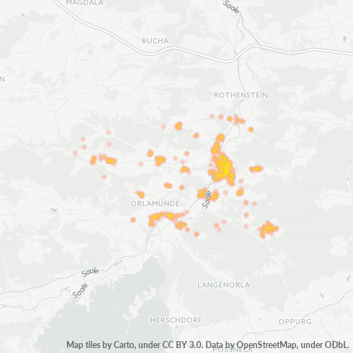 Heatmap für plz 07768