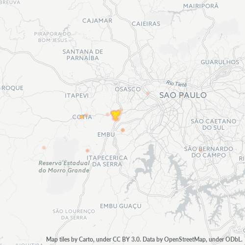 06710-000 Mapa de calor de densidad empresarial