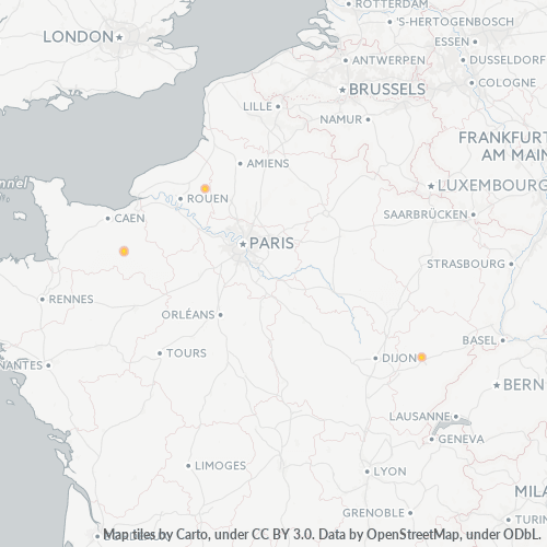 Carte de chaleur pour code postal 97300