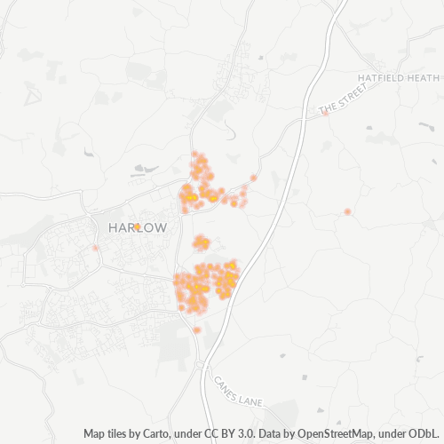 CM17 Business Density Heatmap