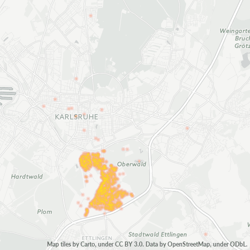 Heatmap für plz 76199