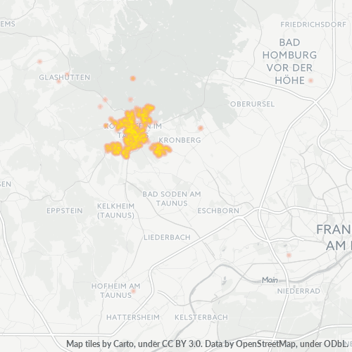 Heatmap für plz 61462