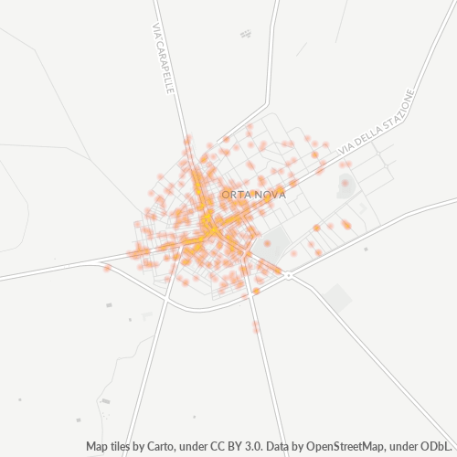 Mappa di calore per cap 71045