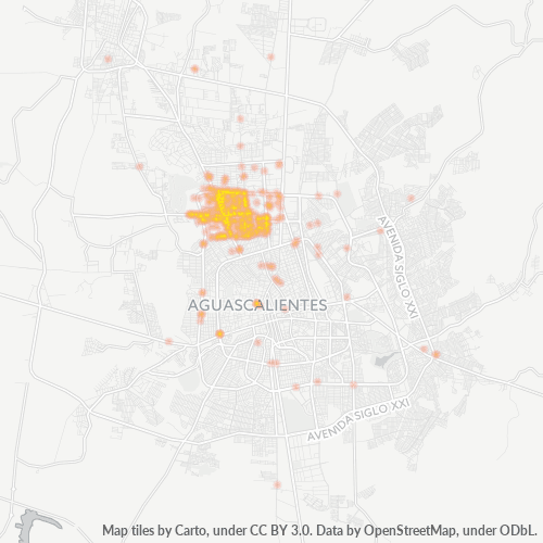 20130 Mapa de calor de densidad empresarial