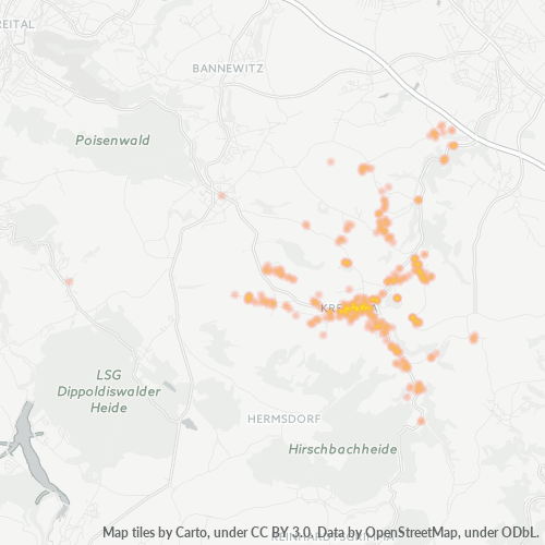 Heatmap für plz 01731