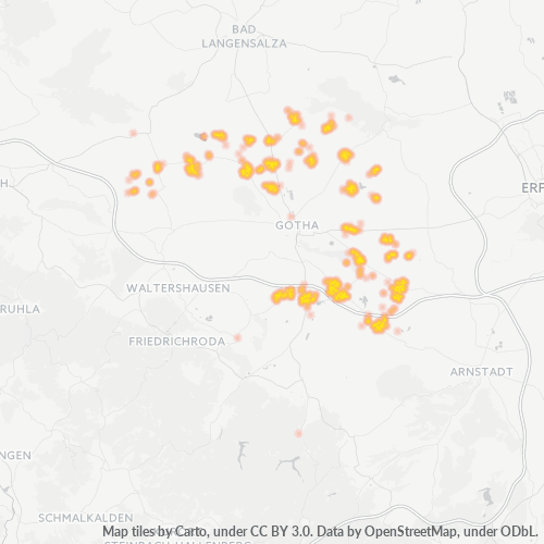Heatmap für plz 99869