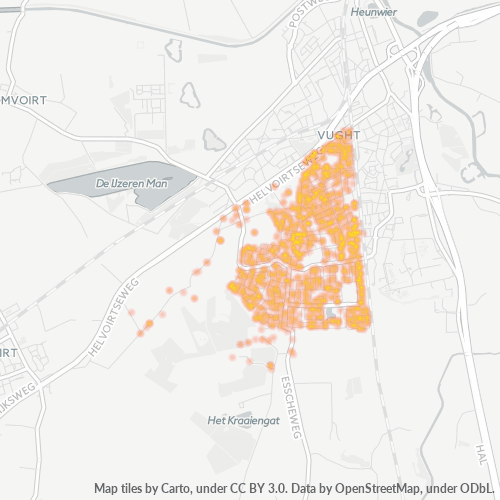 Heatmap voor postcode 5262