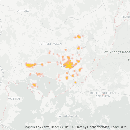 Heatmap für plz 36129
