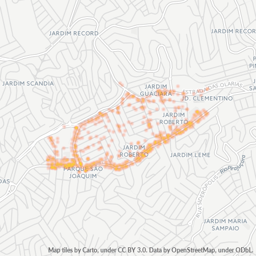 06775-000 Mapa de calor de densidad empresarial