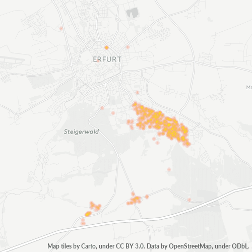 Heatmap für plz 99097
